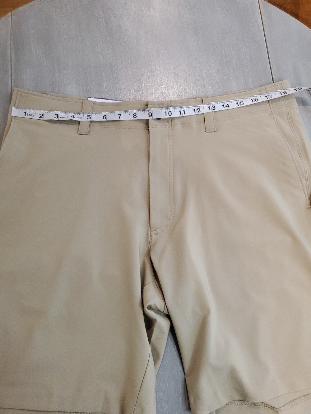 NWT Callaway Men's Flat-Front Tan Golf Performance Shorts 9" Inseam Size 36 - Picture 7 of 11
